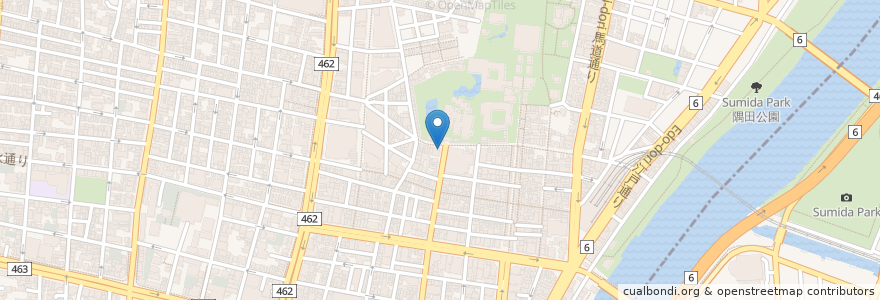 Mapa de ubicacion de アウルの森　浅草公会堂前店 en Japonya, 東京都, 台東区.