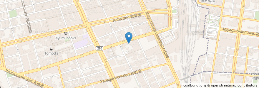 Mapa de ubicacion de トヨタレンタリース宮城 仙台駅西口店 en Japan, 宮城県, 仙台市, 青葉区.