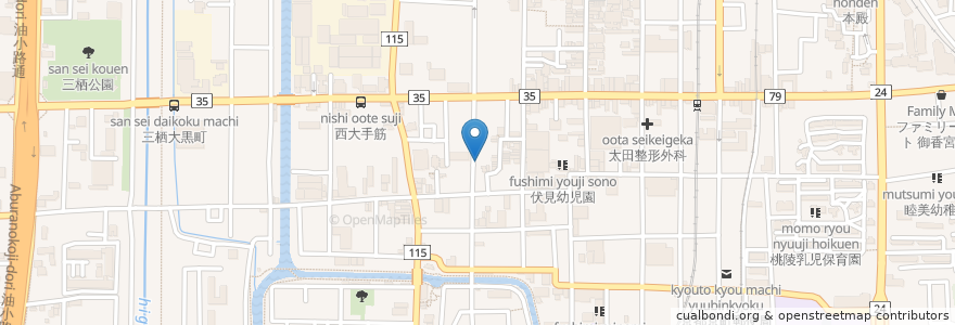Mapa de ubicacion de mikan en Japonya, 京都府, 京都市, 伏見区.
