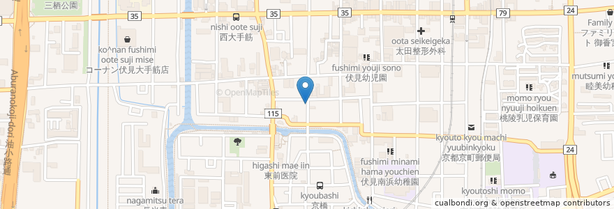 Mapa de ubicacion de カエデフードサービス en Japan, 京都府, Kioto, 伏見区.
