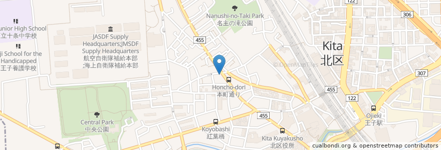Mapa de ubicacion de 加賀浴場 en Japan, 東京都, 北区.