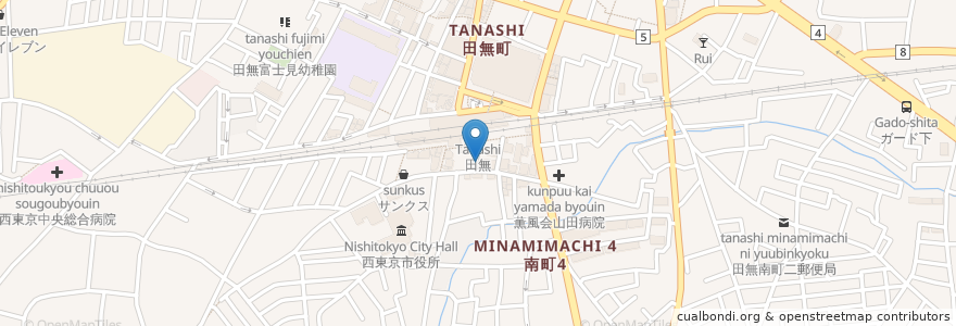 Mapa de ubicacion de BELL en Japão, Tóquio, 西東京市.