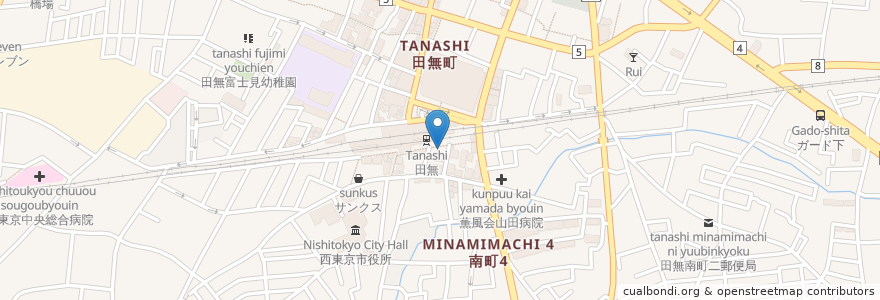 Mapa de ubicacion de すがひろ内科クリニック en Jepun, 東京都, 西東京市.