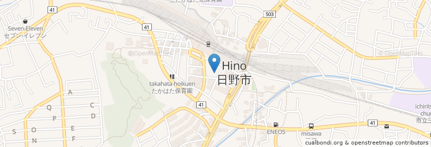 Mapa de ubicacion de ジョナサン en Jepun, 東京都, 日野市.