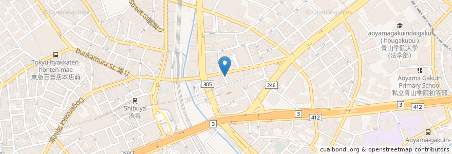 Mapa de ubicacion de 三菱UFJ信託銀行 en Japon, Tokyo, 渋谷区.