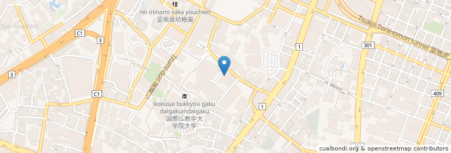 Mapa de ubicacion de エー・ティー・エックス en Japón, Tokio, Minato.