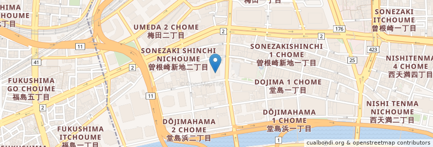 Mapa de ubicacion de 日本テレビ放送網 en Япония, Осака, 大阪市, 北区.