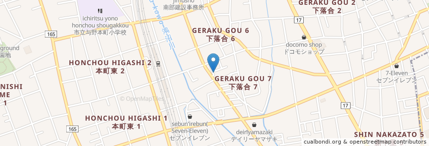 Mapa de ubicacion de 与野たつみ薬局 en 일본, 사이타마현, さいたま市, 中央区.