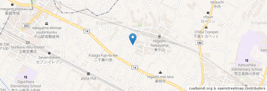 Mapa de ubicacion de 三峰神社 en 日本, 千葉県, 船橋市.