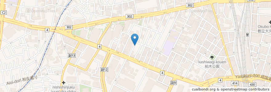 Mapa de ubicacion de 煮込うどん大名なべ 中陣 en Giappone, Tokyo, Shinjuku.
