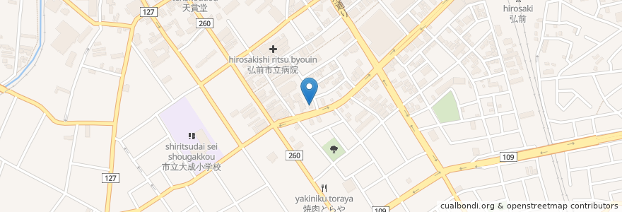Mapa de ubicacion de 三丁目調剤薬局 en Japan, 青森県, 弘前市.