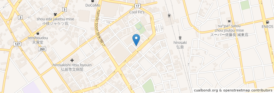 Mapa de ubicacion de にっぽんレンタカー en 일본, 아오모리현, 弘前市.