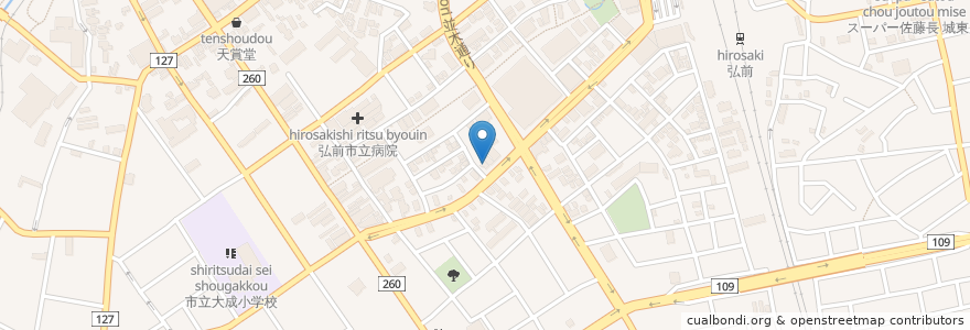 Mapa de ubicacion de すき家 en 일본, 아오모리현, 弘前市.