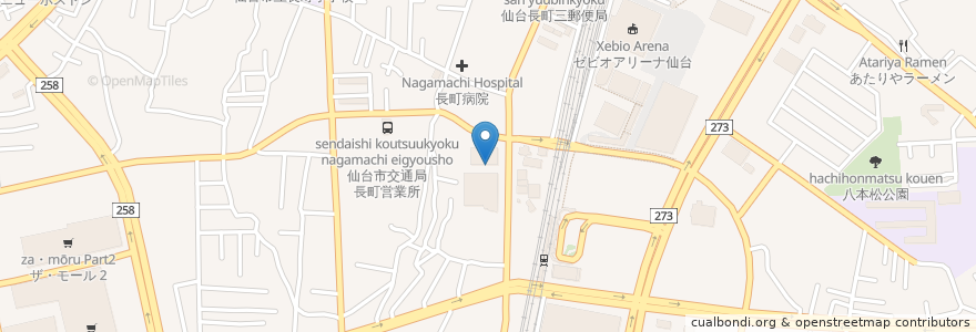 Mapa de ubicacion de インドレストラン ガネーシャ長町駅前店 en ژاپن, 宮城県, 仙台市, 太白区.