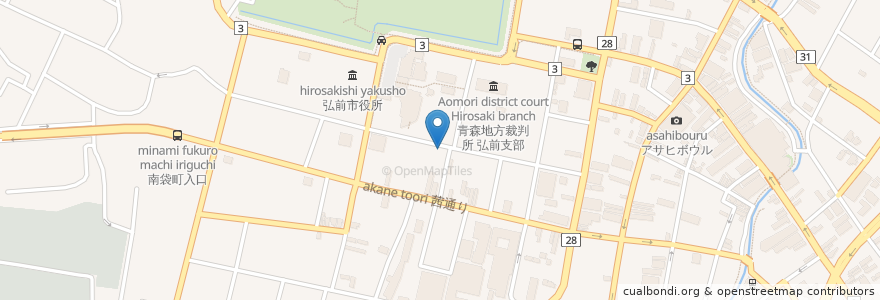 Mapa de ubicacion de みくにけ en Japão, 青森県, 弘前市.