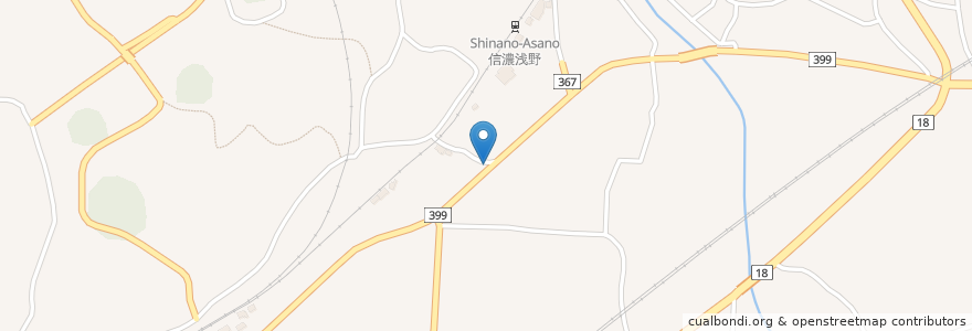 Mapa de ubicacion de 西組公会堂 en Japonya, 長野県, 長野市.