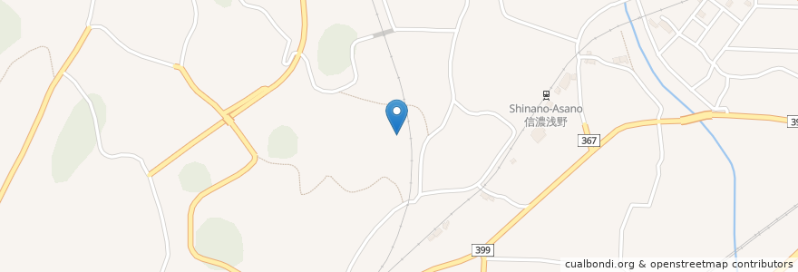 Mapa de ubicacion de 浅野神社 en Japonya, 長野県, 長野市.