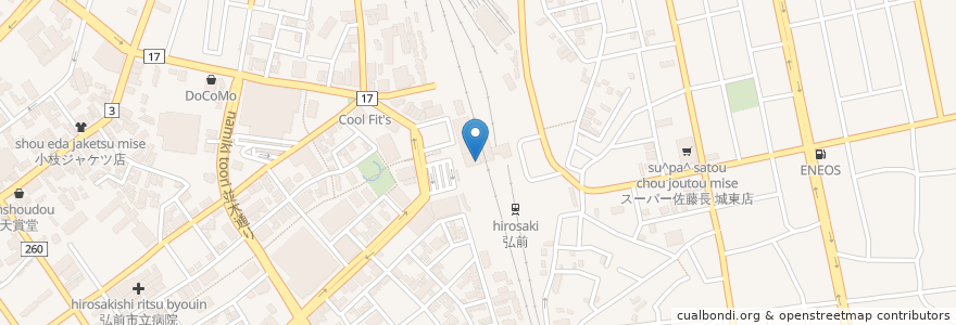 Mapa de ubicacion de こぎん en Japón, Prefectura De Aomori, 弘前市.