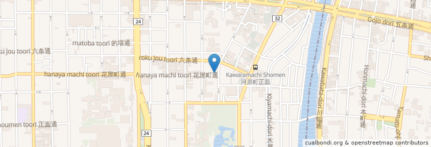 Mapa de ubicacion de ウォールデンウッズ en 日本, 京都府, 京都市, 下京区.