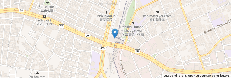 Mapa de ubicacion de カフェ アントニオ en Japão, Tóquio, 新宿区.