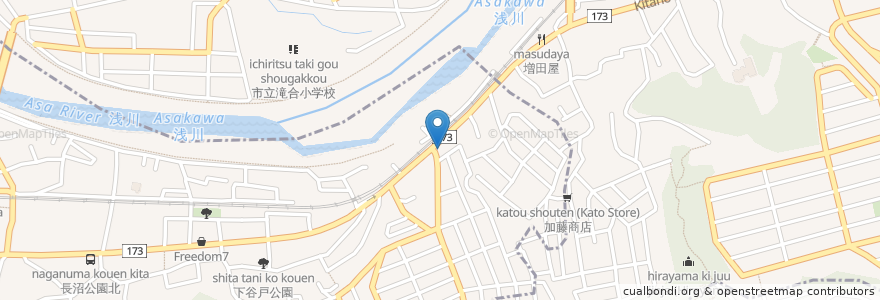 Mapa de ubicacion de てんつる en 일본, 도쿄도, 日野市.