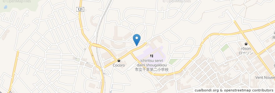 Mapa de ubicacion de 酒井歯科医院 en 일본, 오사카부, 吹田市.