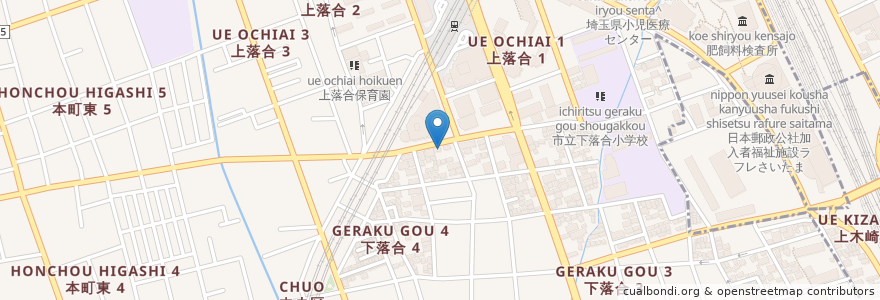 Mapa de ubicacion de こぐま薬局北与野店 en 일본, 사이타마현, さいたま市, 中央区.