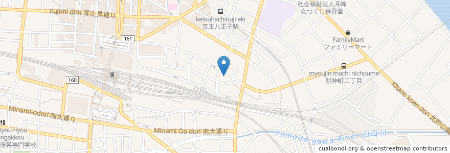 Mapa de ubicacion de ふゆとう歯科 en Japan, 東京都, 八王子市.