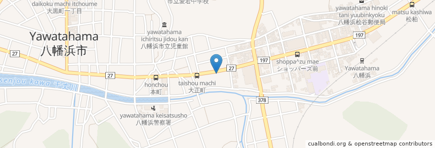 Mapa de ubicacion de 谷池内科胃腸科 en Japon, Préfecture D'Ehime, 八幡浜市.