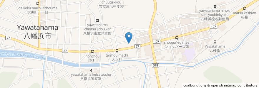 Mapa de ubicacion de カトリック八幡浜教会 en Japon, Préfecture D'Ehime, 八幡浜市.