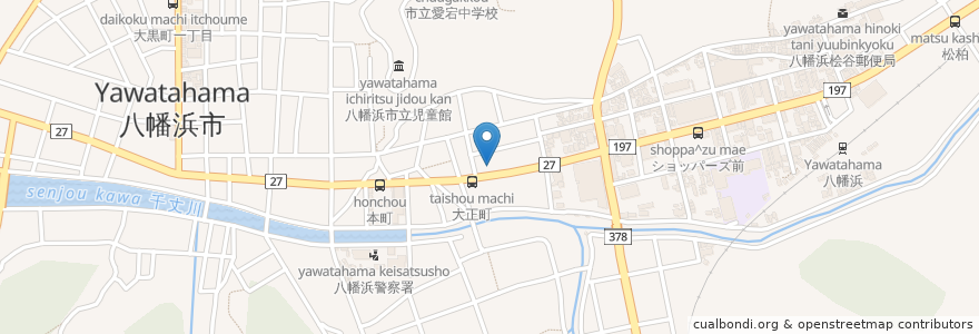 Mapa de ubicacion de Pizza Royalhat en Japón, Prefectura De Ehime, 八幡浜市.