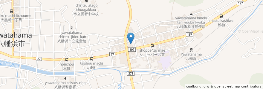 Mapa de ubicacion de カラオケClub en Japan, Präfektur Ehime, 八幡浜市.