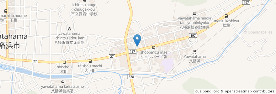 Mapa de ubicacion de よりみつ眼科 en Japon, Préfecture D'Ehime, 八幡浜市.