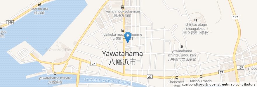Mapa de ubicacion de 天理教 en Japon, Préfecture D'Ehime, 八幡浜市.