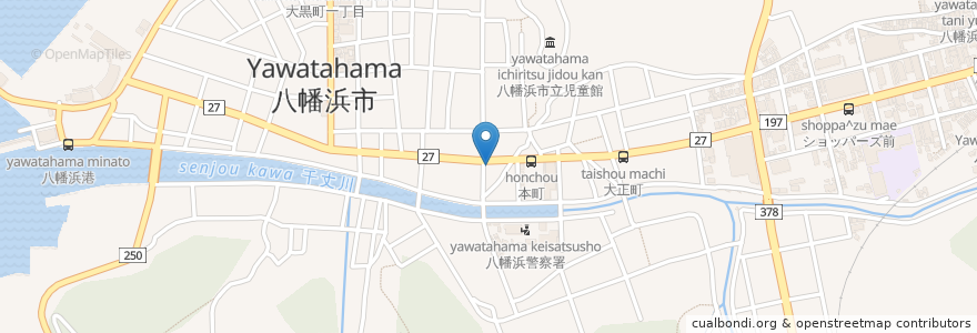 Mapa de ubicacion de ほっかほっか亭 en 日本, 愛媛県, 八幡浜市.