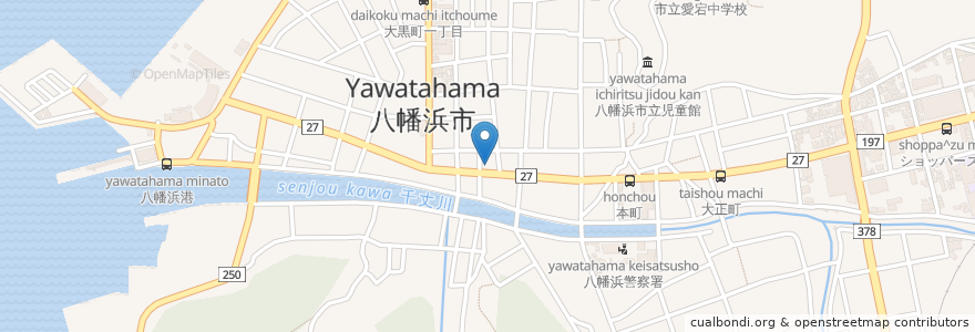 Mapa de ubicacion de 宝道医院 en Giappone, Prefettura Di Ehime, 八幡浜市.