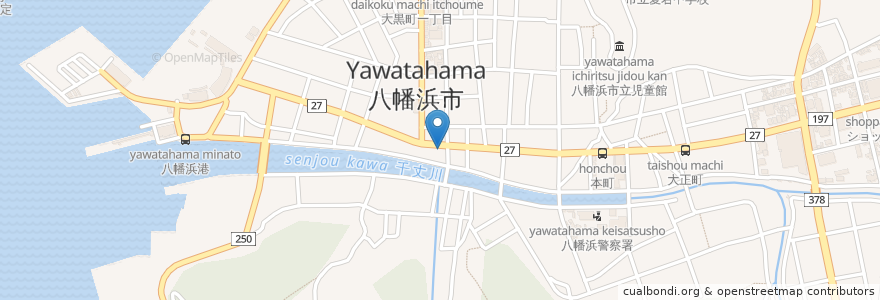 Mapa de ubicacion de YaなGi en 日本, 愛媛県, 八幡浜市.