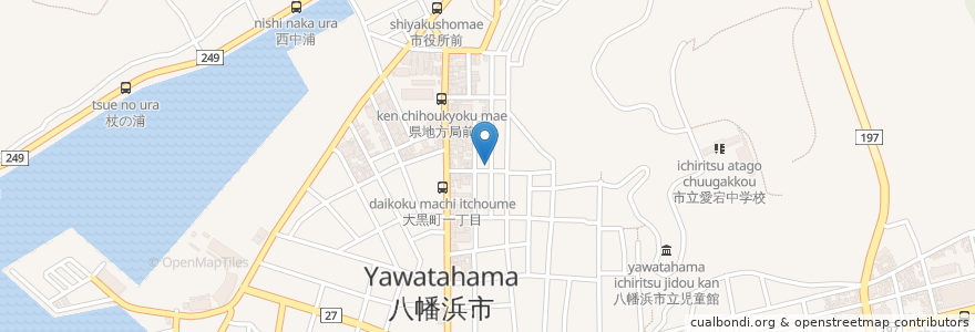 Mapa de ubicacion de イーグル en Japonya, 愛媛県, 八幡浜市.