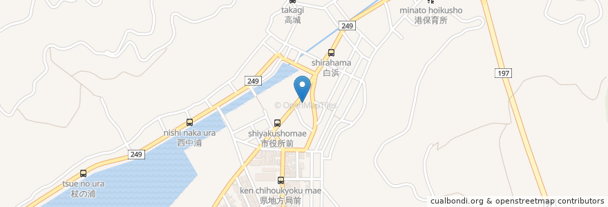 Mapa de ubicacion de JAにしうわ特産センター en 日本, 愛媛県, 八幡浜市.