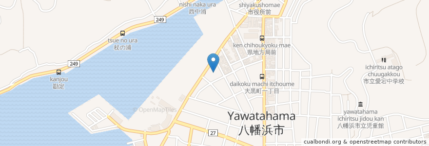 Mapa de ubicacion de セイムス en Giappone, Prefettura Di Ehime, 八幡浜市.