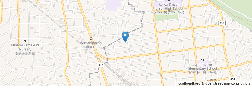 Mapa de ubicacion de 東京シティ信用金庫 en Japonya, 東京都.