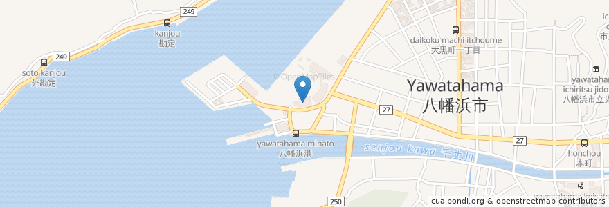Mapa de ubicacion de みなと交流館 en Giappone, Prefettura Di Ehime, 八幡浜市.