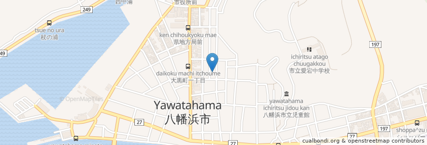 Mapa de ubicacion de おるde新町 en Japón, Prefectura De Ehime, 八幡浜市.