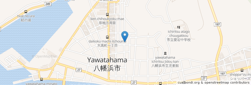 Mapa de ubicacion de Ron en Japan, 愛媛県, 八幡浜市.