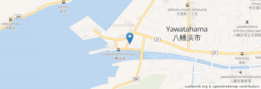 Mapa de ubicacion de フジ観光 en Japan, Präfektur Ehime, 八幡浜市.