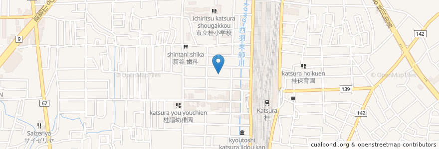 Mapa de ubicacion de 桂西口会館 en Japan, Präfektur Kyōto, 京都市, 西京区.