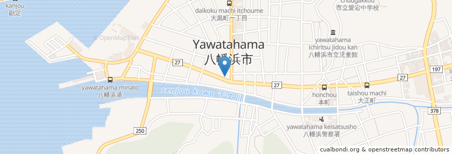 Mapa de ubicacion de だんだん en Japão, 愛媛県, 八幡浜市.