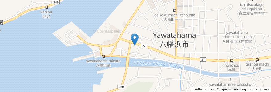 Mapa de ubicacion de かもめ調剤薬局 en ژاپن, 愛媛県, 八幡浜市.
