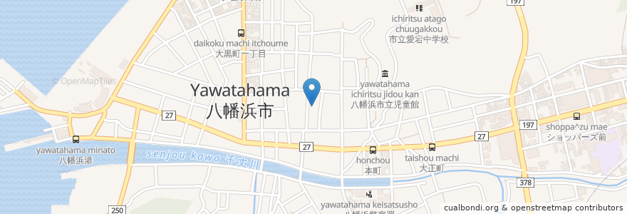 Mapa de ubicacion de こけけ en Japan, 愛媛県, 八幡浜市.