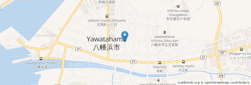 Mapa de ubicacion de ロンドン en 日本, 愛媛県, 八幡浜市.